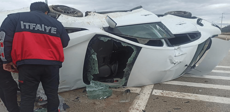 Elazığ’da Otomobil Takla Attı: 1 Yaralı