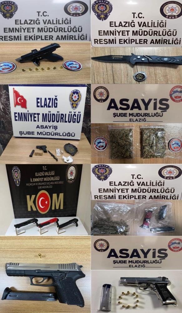 Elazığ'da asayiş operasyonlarında 10 kişi gözaltına alındı!