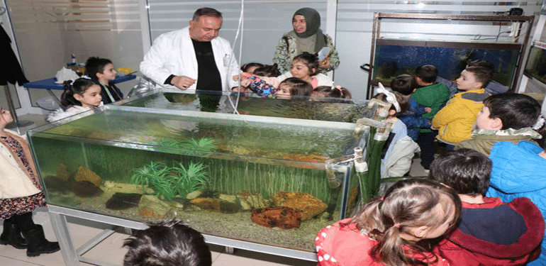 Elazığ’da Öğrenciler Balık Müzesini Gezdi