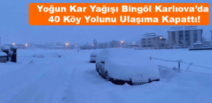 Yoğun Kar Yağışı Bingöl Karlıova'da 40 Köy Yolunu Ulaşıma Kapattı!