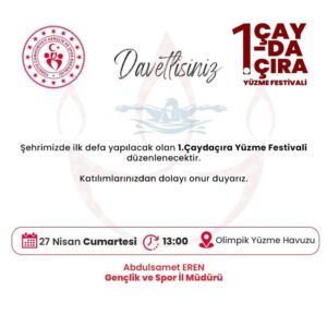 Elazığ'ın İlk 1. Çaydaçıra Yüzme Festivali Heyecanla Başlıyor