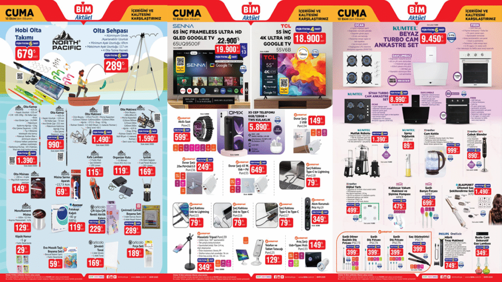 10 Ekim BİM aktüel ürünler kataloğunda 65 inç QLED Google TV sadece 19.900 TL! Daha fazlasında büyük indirim fırsatı!