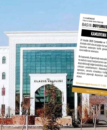 Elazığ Valiliği'nden resmi yasak duyurusu: Motosiklet ve kuryeler 2 gün trafiğe çıkamayacak!