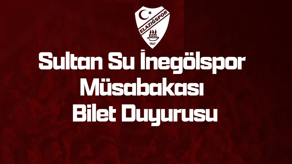 Elazığspor Yönetiminden Taraftara Duyuru! Cuma Günü İnegölspor Maçında Biletler Ücretsiz!