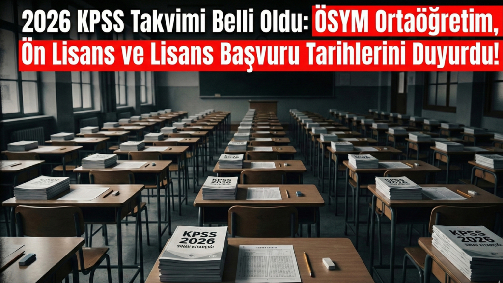 2026 KPSS Takvimi Belli Oldu: ÖSYM Ortaöğretim, Ön Lisans ve Lisans Başvuru Tarihlerini Duyurdu!