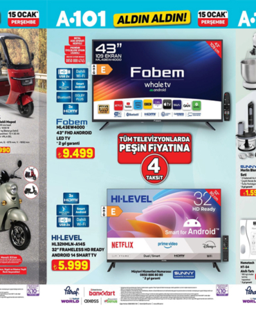 A101'e Benzinli Motosiklet ve Elektrikli Moped Geliyor! 15 Ocak Aktüel Ürünler Kataloğu Belli Oldu!