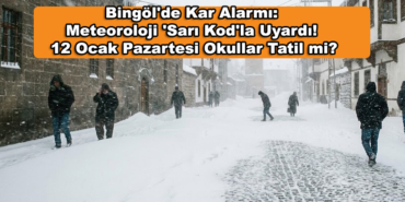 Bingöl'de Kar Alarmı: Meteoroloji 'Sarı Kod'la Uyardı! 12 Ocak Pazartesi Okullar Tatil mi?