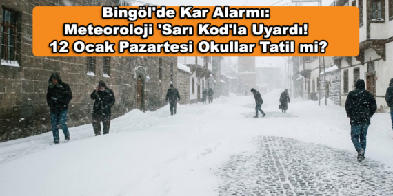 Bingöl'de Kar Alarmı: Meteoroloji 'Sarı Kod'la Uyardı! 12 Ocak Pazartesi Okullar Tatil mi?