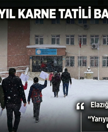 Elazığ Milli Eğitim Müdürü Beraat Şahin: "Yarıyıl Karne Notu Sadece Çocuğa Ait Değildir"