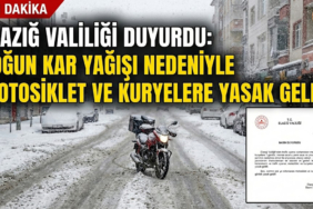 Elazığ Valiliği Duyurdu: Yoğun Kar Yağışı Nedeniyle Motosiklet ve Kuryelere Yasak Geldi!