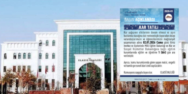 Elazığ Valiliği duyurdu: 2 Ocak Cuma günü okullar kar nedeniyle tatil edildi!