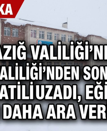 Elazığ Valiliği’nden Son Dakika: Kar Tatili Uzadı, Eğitime 1 Gün Daha Ara Verildi!