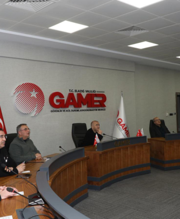 Elazığ Valisi Hatipoğlu Başkanlığında GAMER’de Olumsuz Hava Koşulları Toplantısı