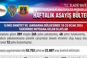 Elazığ’da Bir Haftada 265 Şahıs Yakalandı, 48 Kişi Tutuklandı!