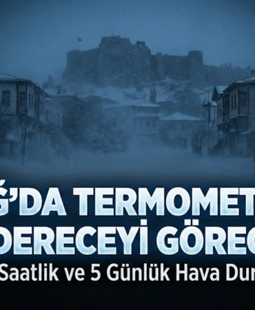 Elazığ'da Termometreler -16 Dereceyi Görecek! İşte Saatlik ve 5 Günlük Hava Durumu!