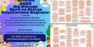 Elazığlı gençlere müjde! Ücretsiz kış dönemi kurs kayıtları başlıyor: İşte açılacak kurslar ve başvuru şartları