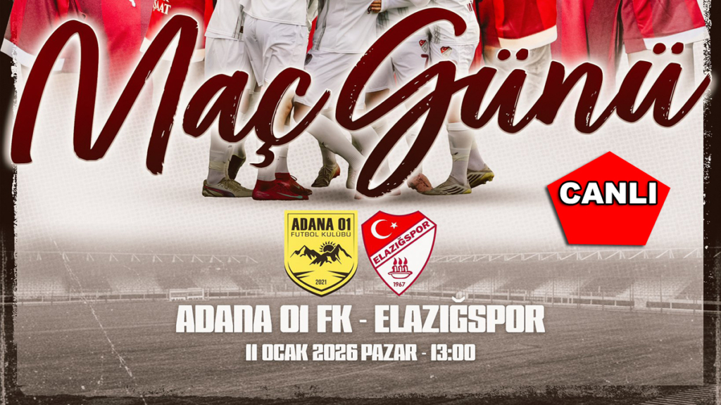 Elazığspor - Adana 01 FK Maçının Canlı Yayın Bilgileri ve Detayları!
