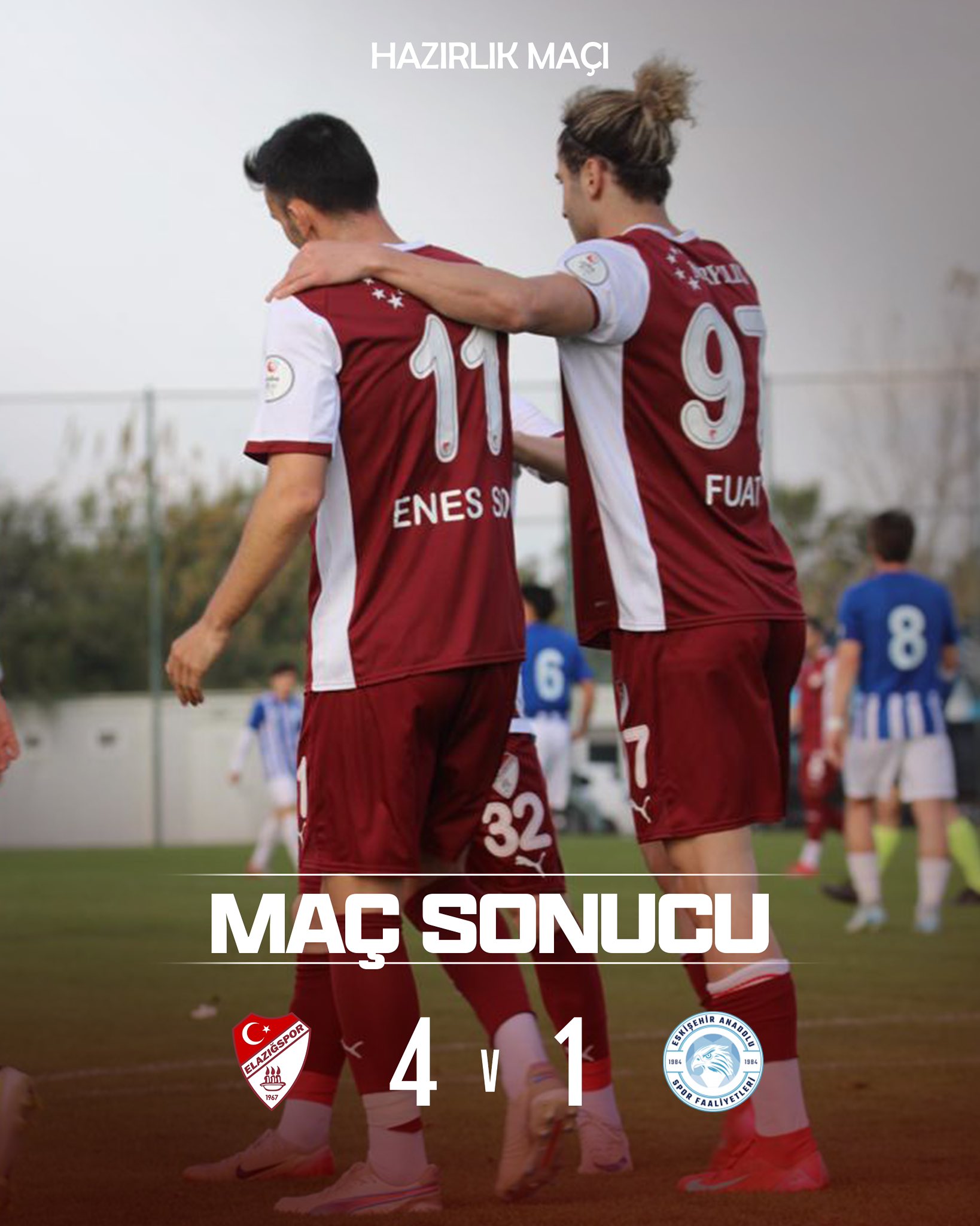 Elazığspor hazırlık maçında Eskişehir Anadolu FK'yı 4-1 mağlup etti