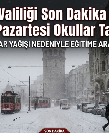 İstanbul Valiliği Son Dakika Duyurdu: 12 Ocak Pazartesi Okullar Tatil Edildi!
