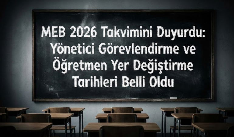 MEB 2026 Takvimini Duyurdu: Yönetici Görevlendirme ve Öğretmen Yer Değiştirme Tarihleri Belli Oldu!