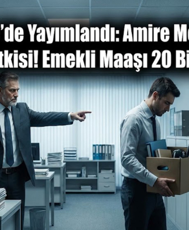 Resmi Gazete'de Yayımlandı: Amire Memuru İşten Çıkarma Yetkisi! Emekli Maaşı 20 Bin TL Oldu!