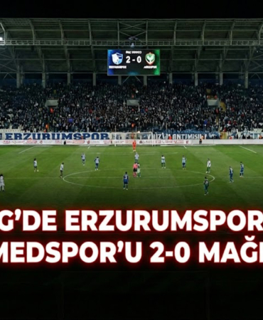 TFF 1. Lig'de Erzurumspor Evinde Lider Amedspor'u 2-0 Mağlup Etti!