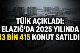TÜİK Açıkladı: Elazığ’da 2025 Yılında 13 Bin 415 Konut Satıldı!