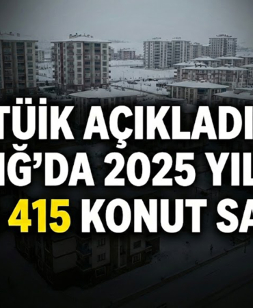 TÜİK Açıkladı: Elazığ’da 2025 Yılında 13 Bin 415 Konut Satıldı!
