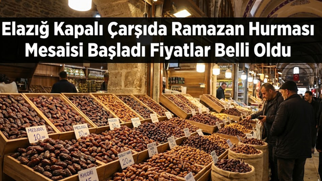 Elazığ Kapalı Çarşıda Ramazan Hurması Mesaisi Başladı Fiyatlar Belli Oldu