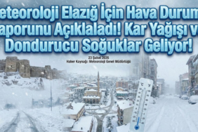 Meteoroloji Elazığ İçin Hava Durumu Raporunu Açıkladı! Kar Yağışı ve Dondurucu Soğuklar geliyor!