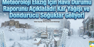 Meteoroloji Elazığ İçin Hava Durumu Raporunu Açıkladı! Kar Yağışı ve Dondurucu Soğuklar geliyor!