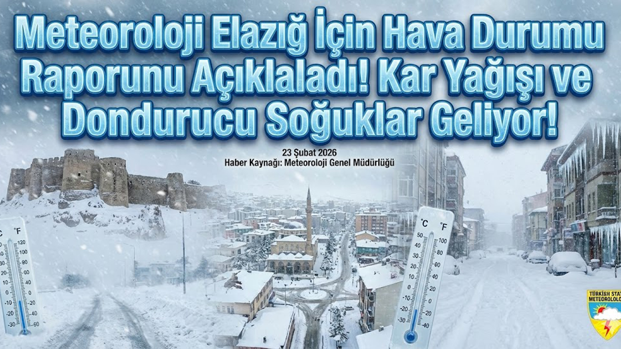 Meteoroloji Elazığ İçin Hava Durumu Raporunu Açıkladı! Kar Yağışı ve Dondurucu Soğuklar geliyor!
