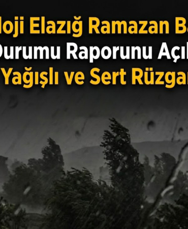 Meteoroloji Elazığ Ramazan Bayramı Hava Durumu Raporunu Açıkladı Hafta Sonu Sert Rüzgara Dikkat