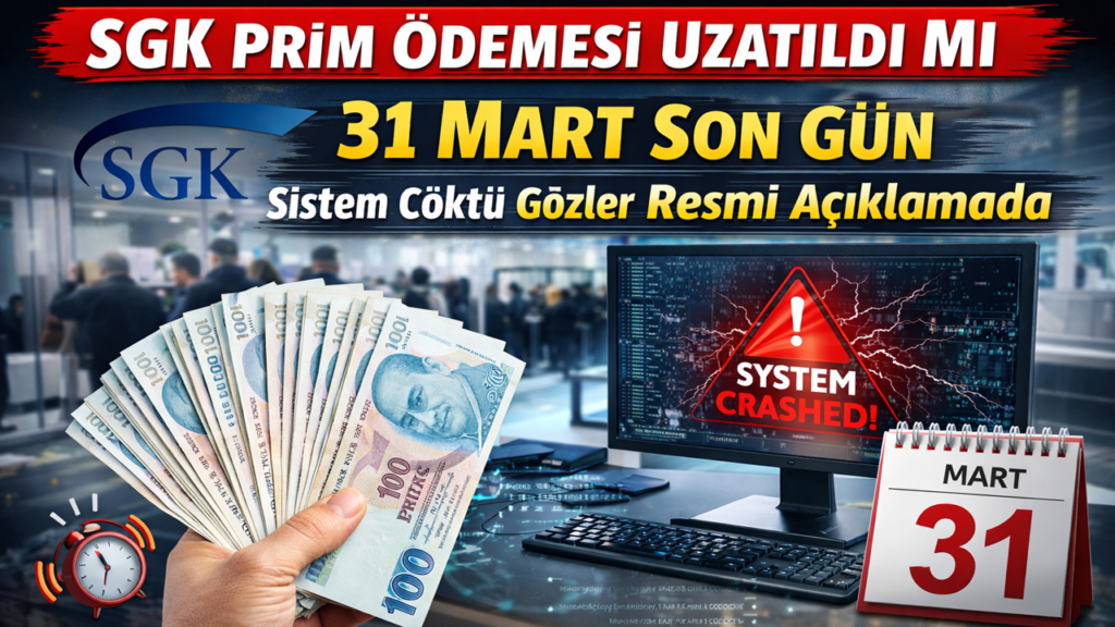 SGK Prim Ödemesi Uzatıldı Mı 31 Mart Son Gün Sistem Çöktü Gözler Resmi Açıklamada