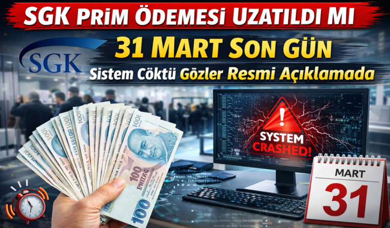 SGK Prim Ödemesi Uzatıldı Mı 31 Mart Son Gün Sistem Çöktü Gözler Resmi Açıklamada